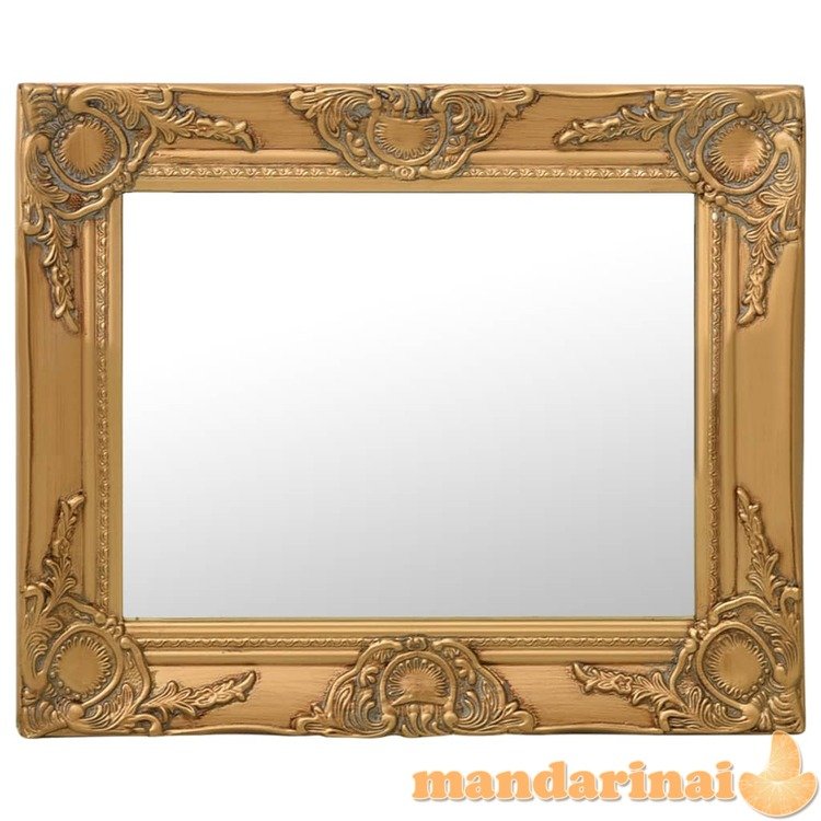 Sieninis veidrodis, aukso spalvos, 50x40cm, barokinis stilius