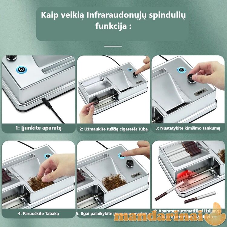 Elektrinis cigarečių kimšimo aparatas