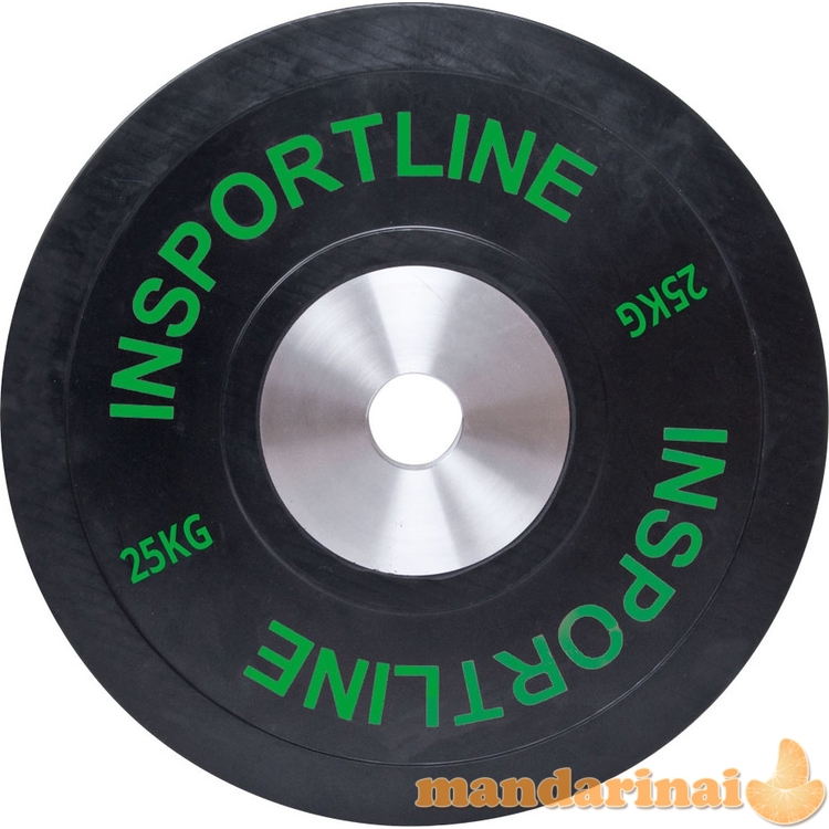 Olimpinis svoris tinkamas mėtymui 50mm inSPORTline BumperPlate 25kg
