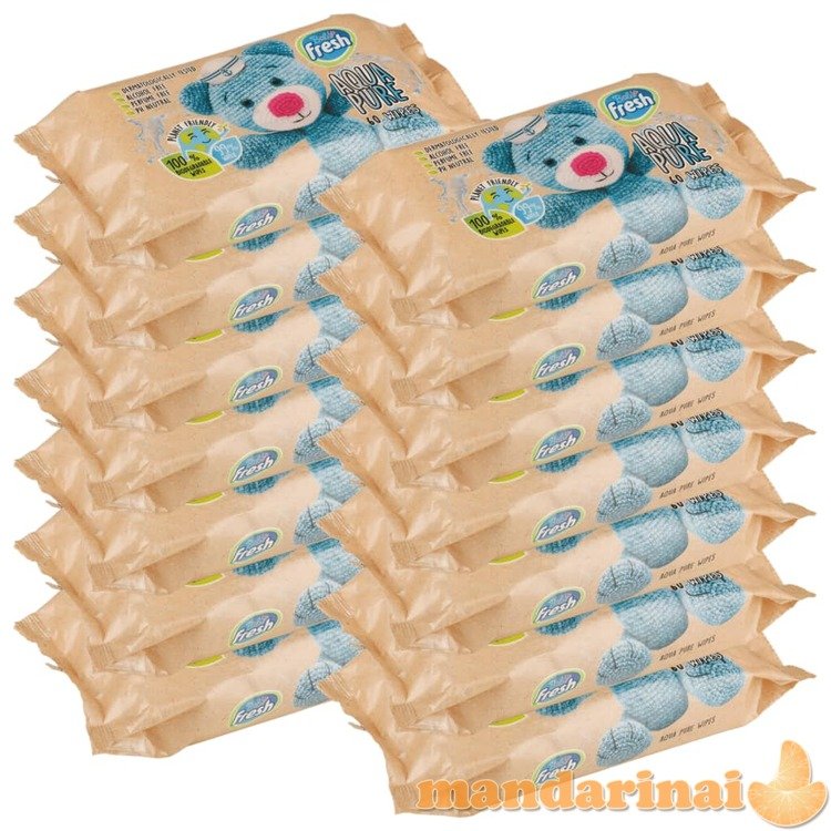 Drėgnosios kūdikių servetėlės, 14 pakuočių, 840 servetėlių