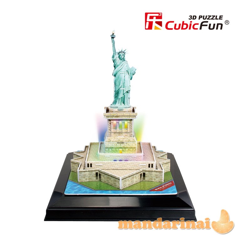 CUBICFUN 3D dėlionė „Laisvės statula“ (LED)