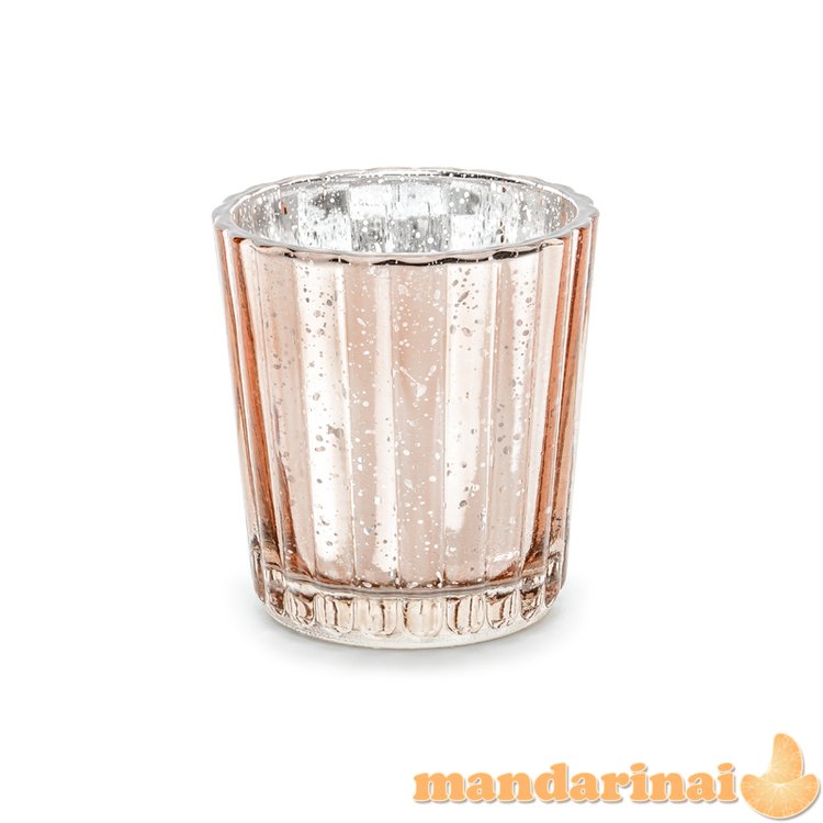 Candle holder, rose gold, 6cm (1 pkt / 4 pc.)