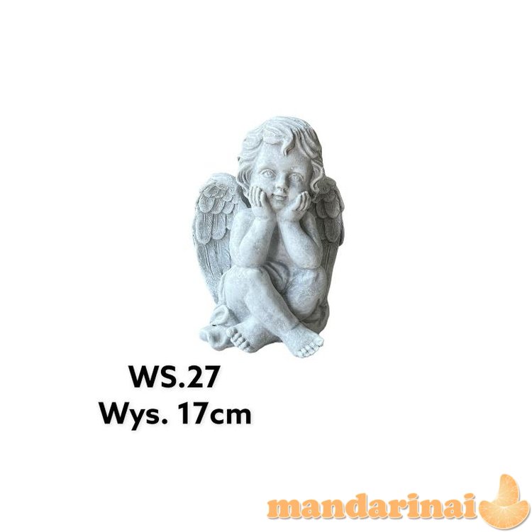 Figura anioł siedzący 15x15x18cm