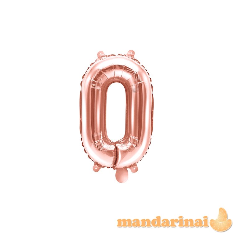 Folinis balionas Skaičius 0  - rožinis auksas