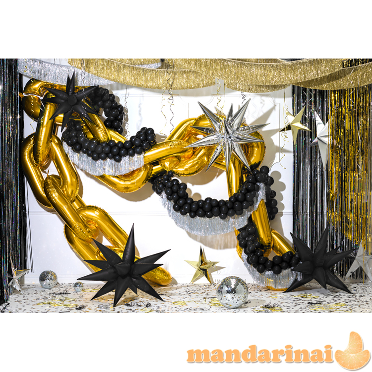 Foil balloon Star 3D, 95cm, silver 4