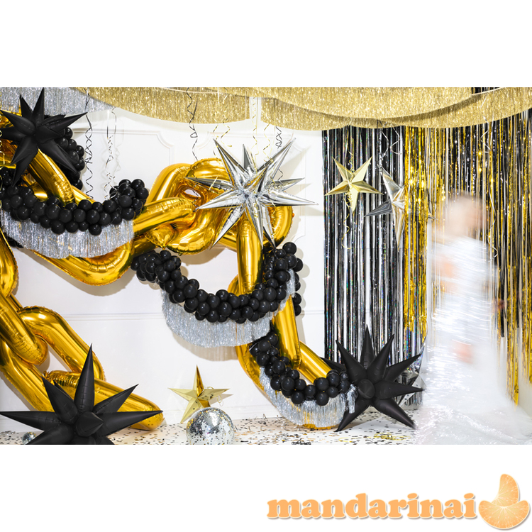 Foil balloon Star 3D, 95cm, silver 2