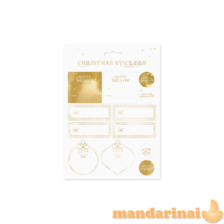 Christmas stickers, gold
