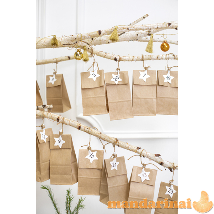 Advent calendar Bags, craft (1 pkt / 24 pc.)