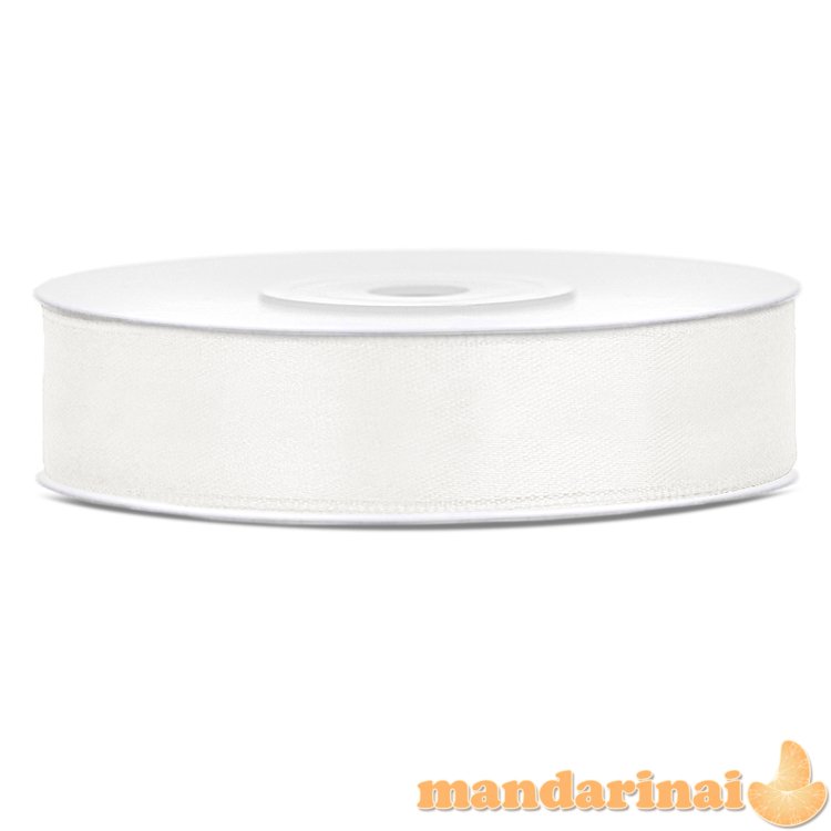 Satin Ribbon, light cream, 12mm/25m (1 pc. / 25 lm)