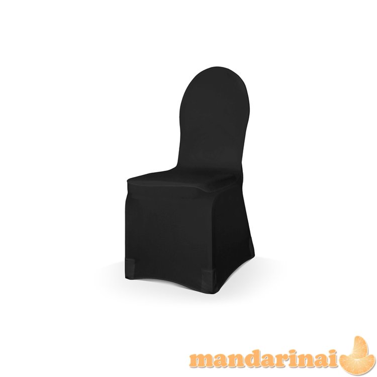 Chair cover, elastic matt fabric, black