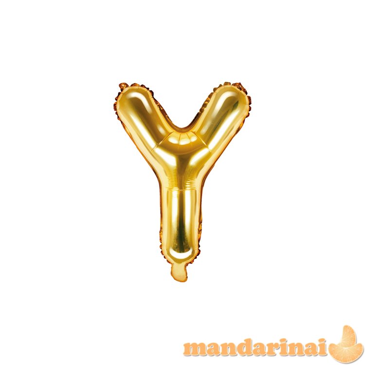 Foil Balloon Letter   Y  , 35cm, gold