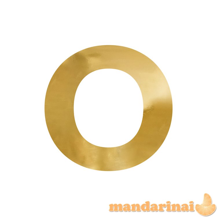 Mirror letter   O  , gold, 62x61 cm