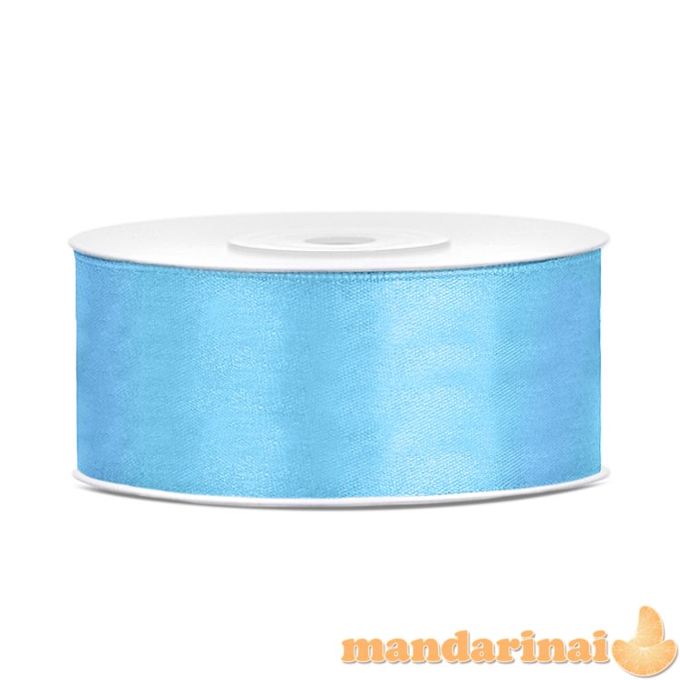 Satin Ribbon, sky-blue, 25mm/25m (1 pc. / 25 lm)