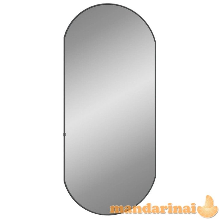 Sieninis veidrodis, juodos spalvos, 90x40cm, ovalo formos
