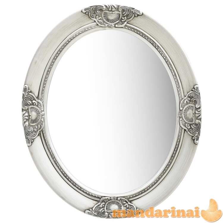 Sieninis veidrodis, sidabrinis, 50x60cm, barokinio stiliaus
