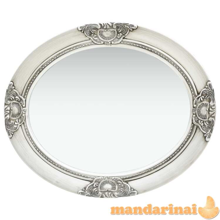 Sieninis veidrodis, sidabrinis, 50x60cm, barokinio stiliaus