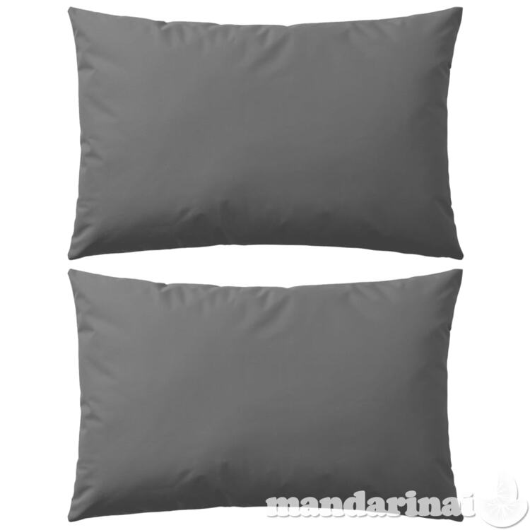 Lauko pagalvės, 2 vnt., pilkos, 60x40 cm