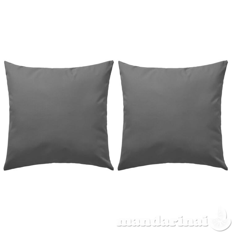 Lauko pagalvės, 2 vnt., pilkos spalvos, 45x45cm