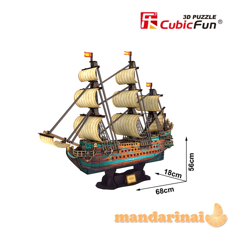 CUBICFUN 3D dėlionė „Ispanų karo laivas San Felipe“