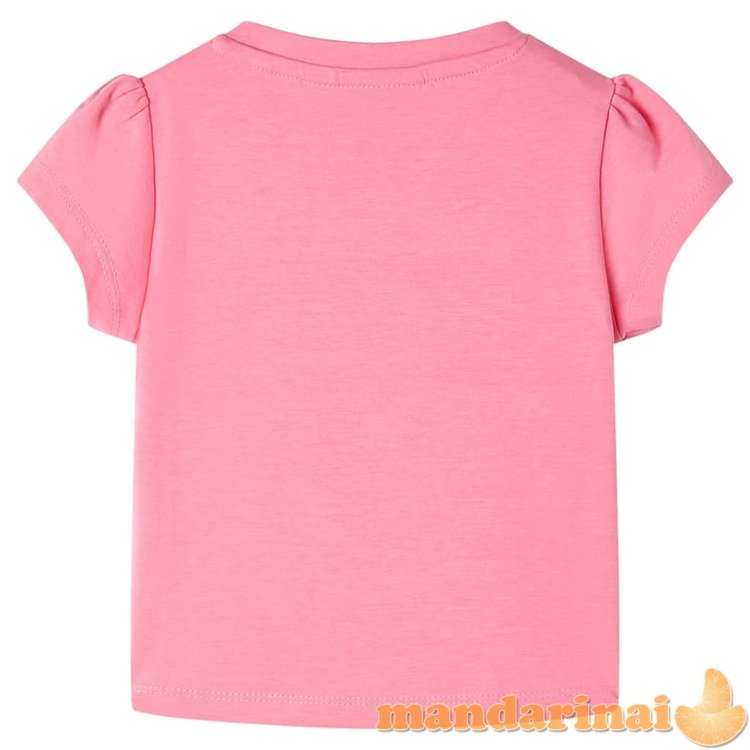 Vaikiški marškinėliai, ryškūs fluorescenciniai rožiniai, 116 dydžio