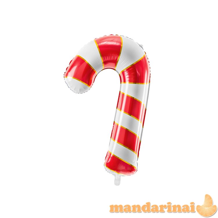Foil balloon Candy cane, 50x82cm, red