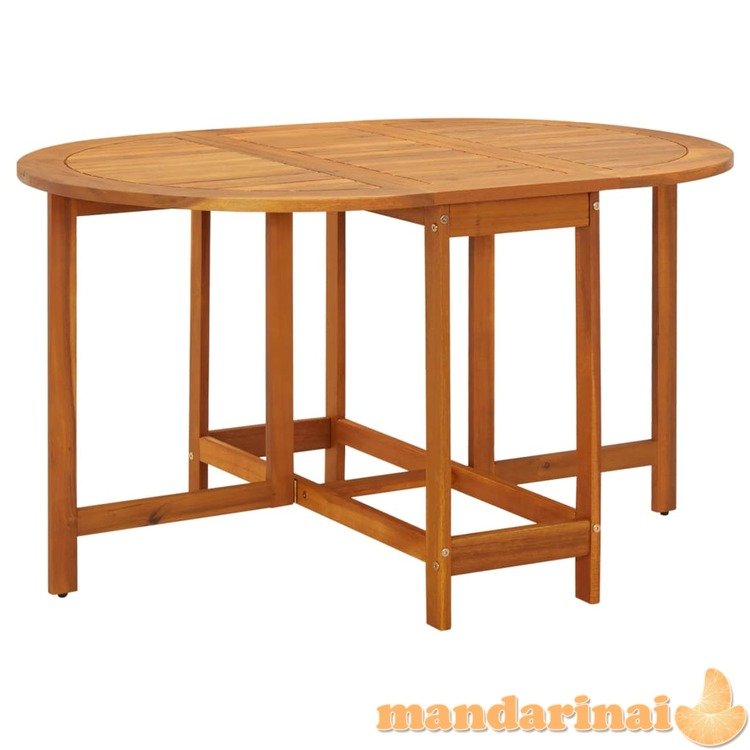 Sodo stalas, 130x90x72cm, akacijos medienos masyvas