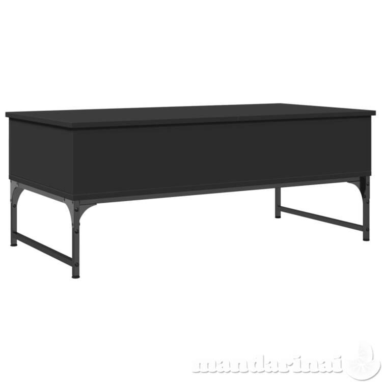 Kavos staliukas, juodas, 100x50x40cm, apdirbta mediena/metalas