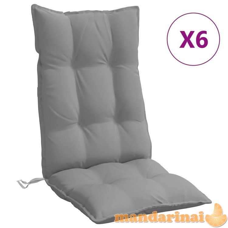 Kėdės pagalvėlės, 6vnt., pilkos spalvos, oksfordo audinys