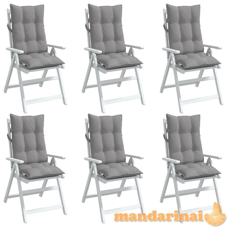 Kėdės pagalvėlės, 6vnt., pilkos spalvos, oksfordo audinys