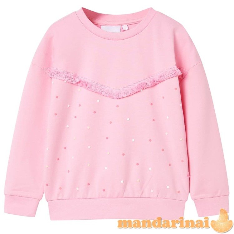 Vaikiškas sportinis megztinis, rožinės spalvos, 140 dydžio