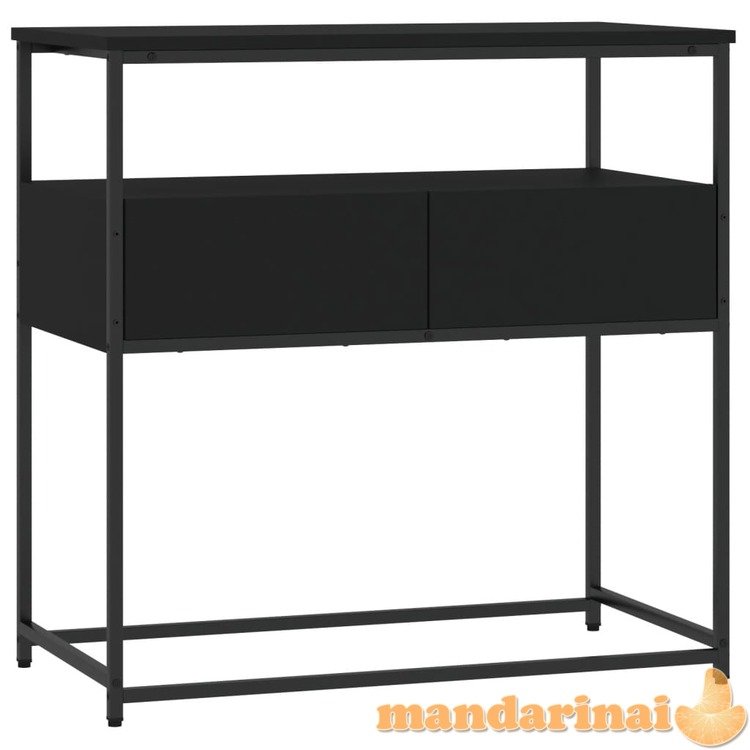 Konsolinis staliukas, juodas, 75x40x75cm, apdirbta mediena