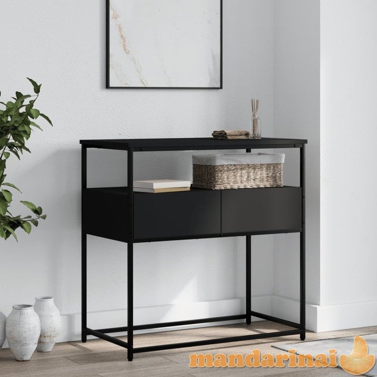 Konsolinis staliukas, juodas, 75x40x75cm, apdirbta mediena