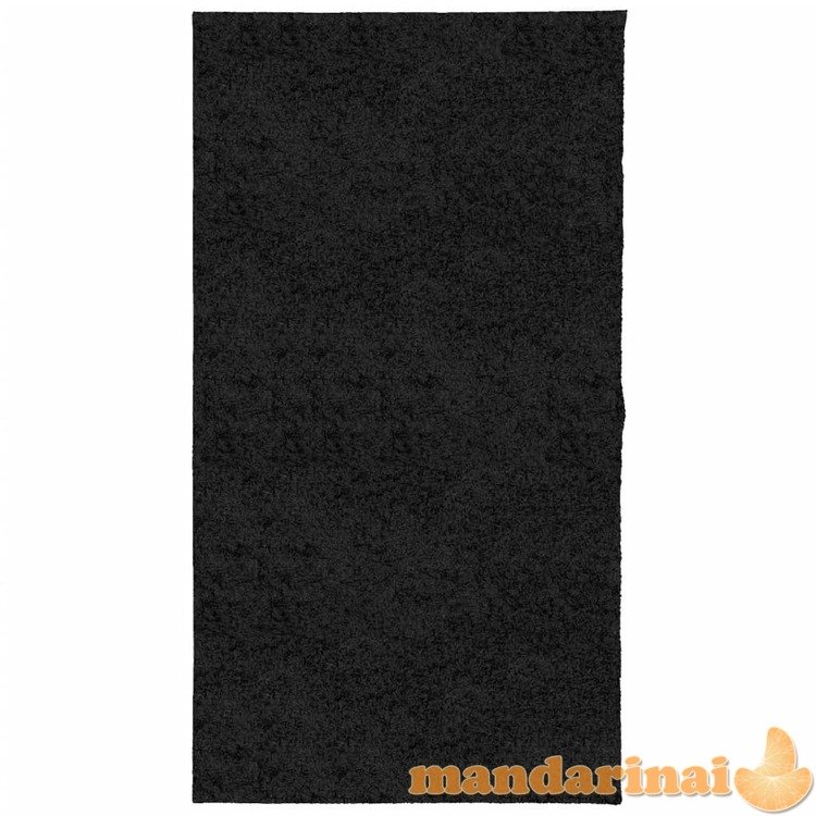 Shaggy tipo kilimas, juodos spalvos, 80x150cm, aukšti šereliai