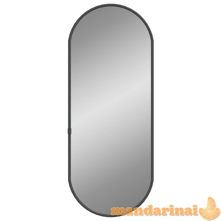 Sieninis veidrodis, juodos spalvos, 50x20cm, ovalo formos