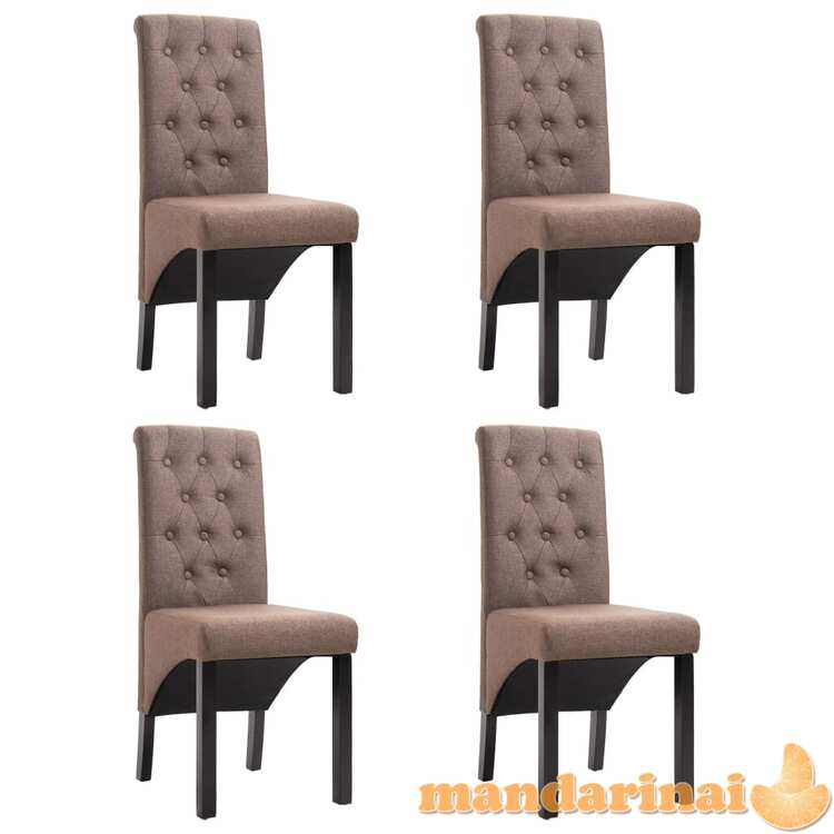 Valgomojo kėdės, 4vnt., rudos spalvos, audinys