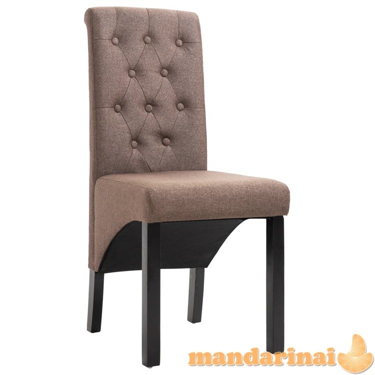 Valgomojo kėdės, 4vnt., rudos spalvos, audinys