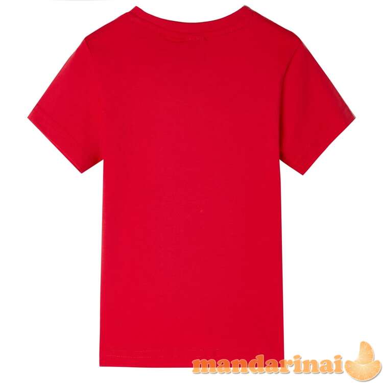 Vaikiški marškinėliai, raudonos spalvos, 104 dydžio