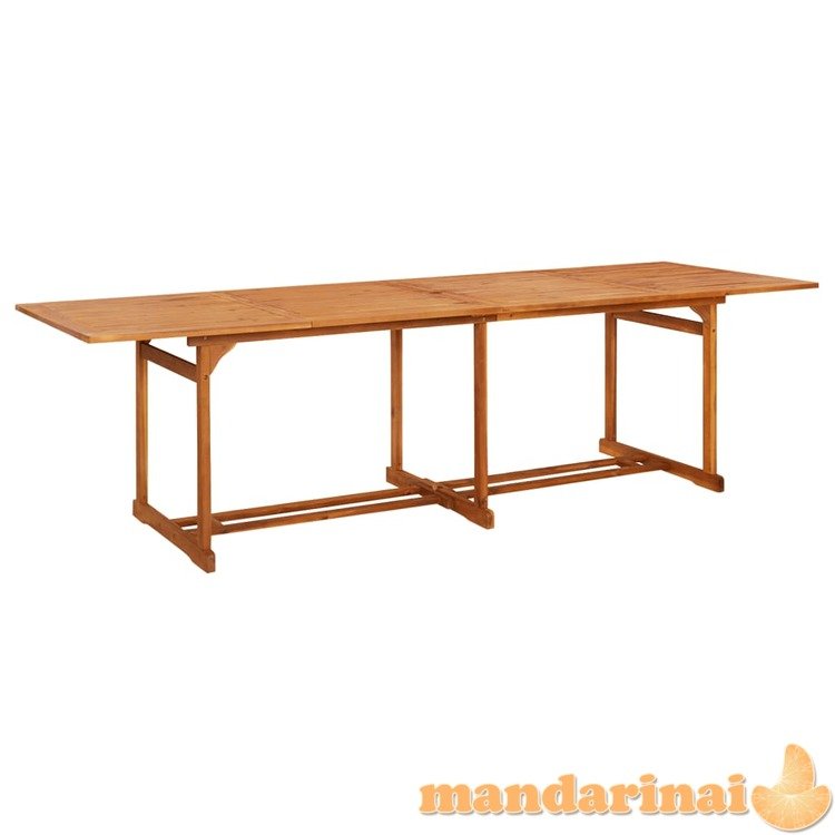Sodo valgomojo stalas, 280x90x75 cm, akacijos medienos masyvas