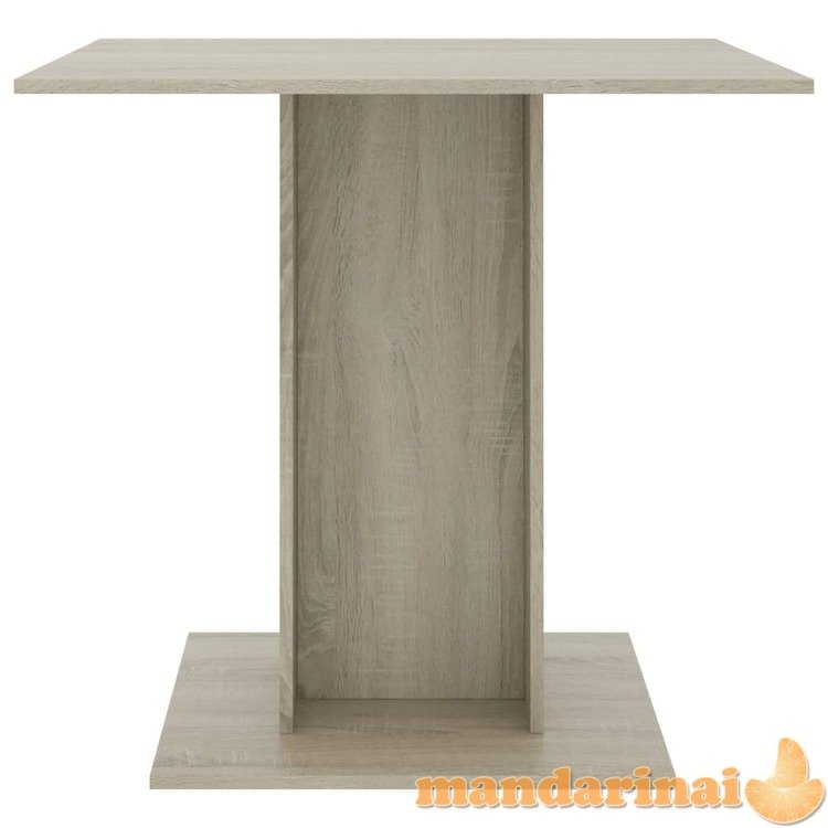 Valgomojo stalas, sonoma ąžuolo spalvos, 80x80x75 cm, mdp