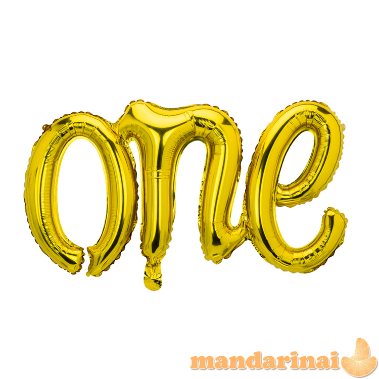 Foil balloon One, 66x37cm, gold
