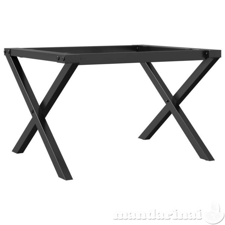 Kavos staliuko kojos, 60x40x38cm, ketus, x formos rėmas