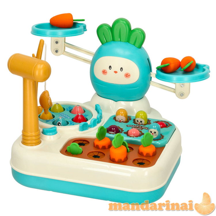 Mielas morkų interaktyvus žaislas 4in1 mėlynas