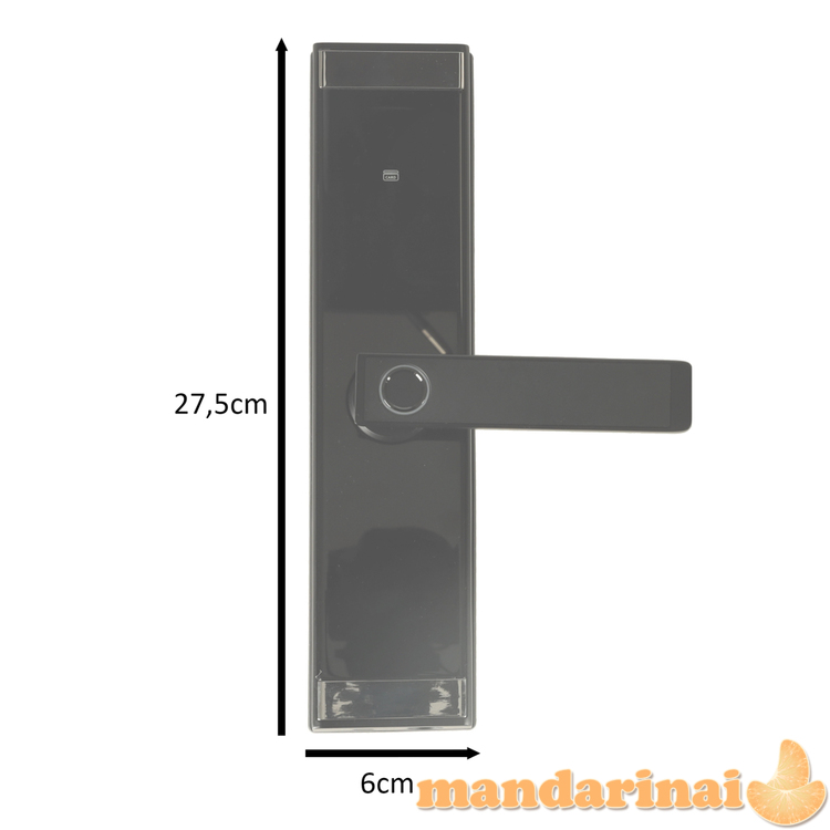 Pirštų atspaudų kodo derinio durų rankenos kortelė juoda