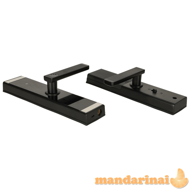 Pirštų atspaudų kodo derinio durų rankenos kortelė juoda