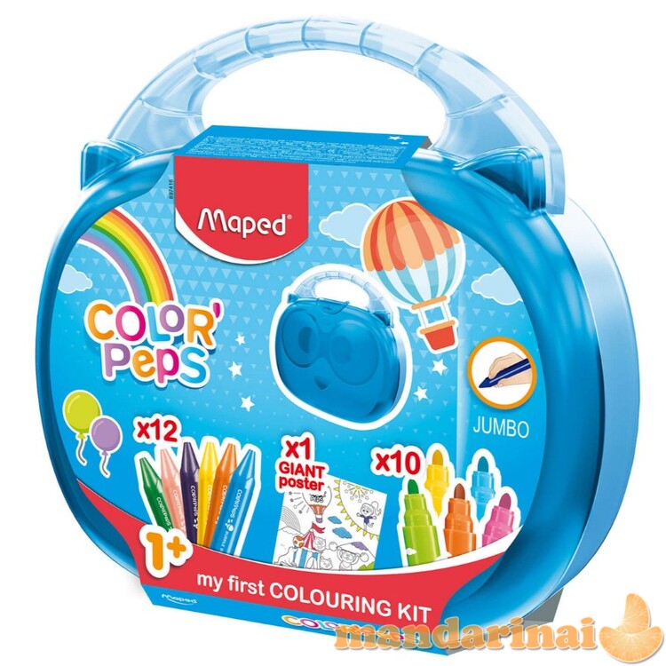 Colorpeps Jumbo meno rinkinys su kreidelių dėklu