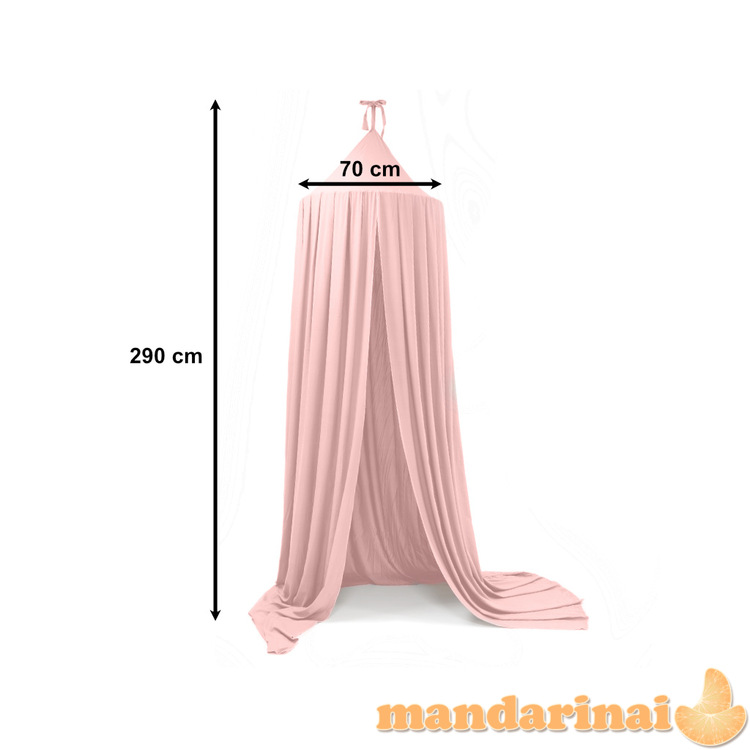 Baldakimo užuolaida tipi palapinė kabanti šviesiai rausva 2