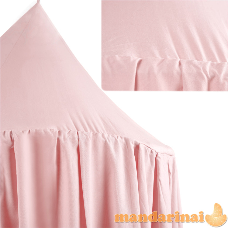 Baldakimo užuolaida tipi palapinė kabanti šviesiai rausva 4