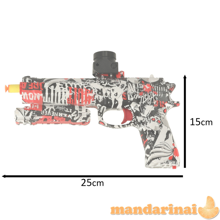 Gelinio rutulinio pistoleto vandens šautuvo akumuliatoriaus maitinimo USB + akiniai 550vnt. 7-8 mm