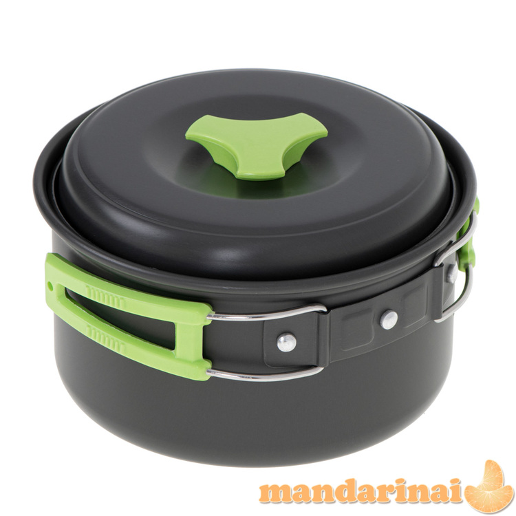 Menasks kelioninių indų rinkinys stovyklavimo puodų keptuvė XL 4