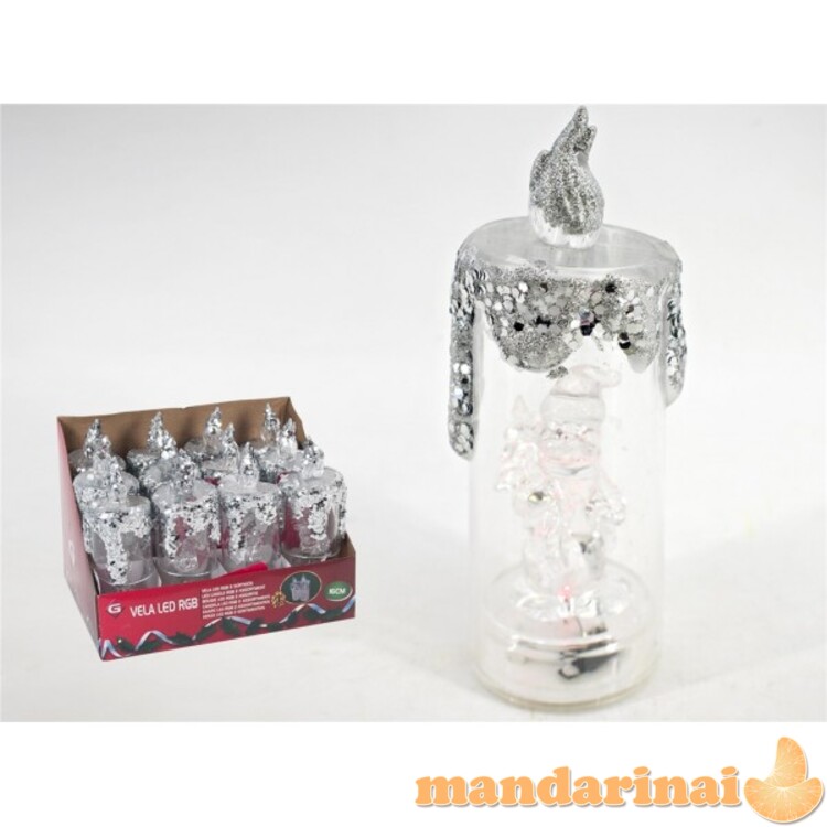 Žvakė 16cm LED RGB Kalėdinė